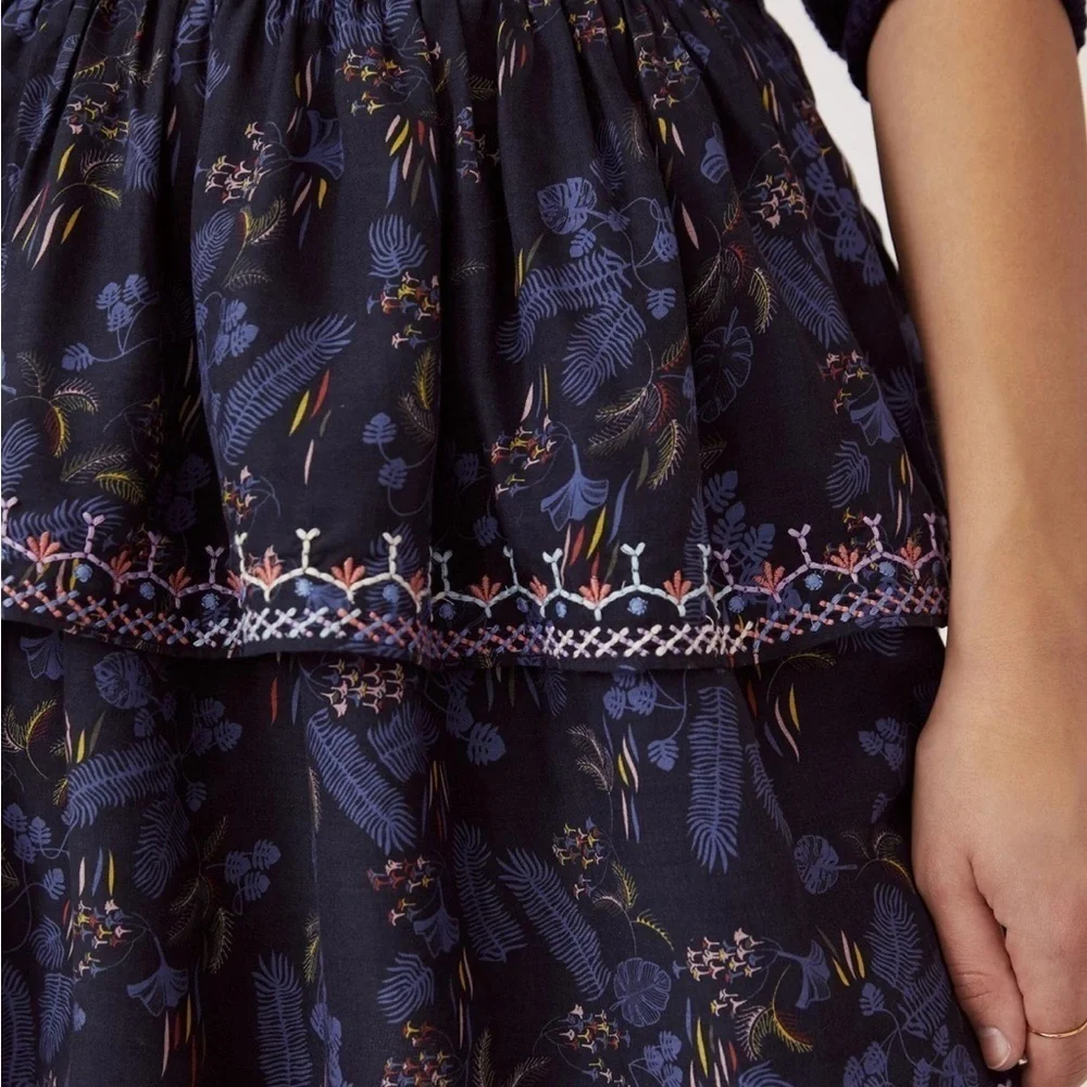 Anthropologie Let Me Be Tiered Boho Mini Skirt, NWT.      Size XS